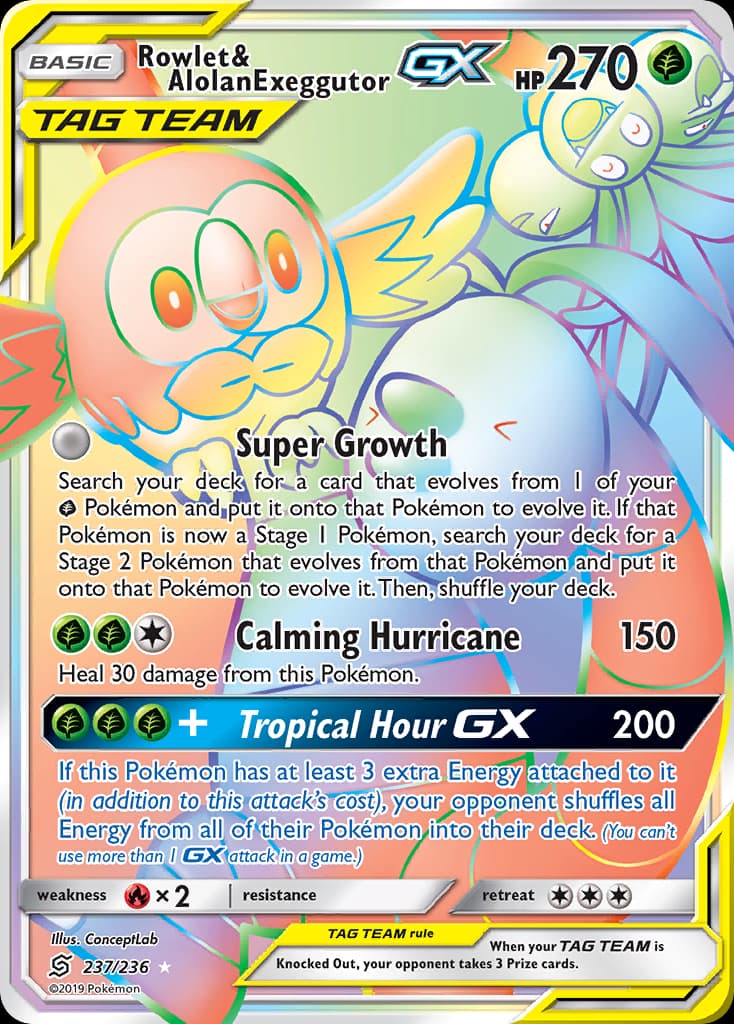Rowlet & Alolan Exeggutor-GX